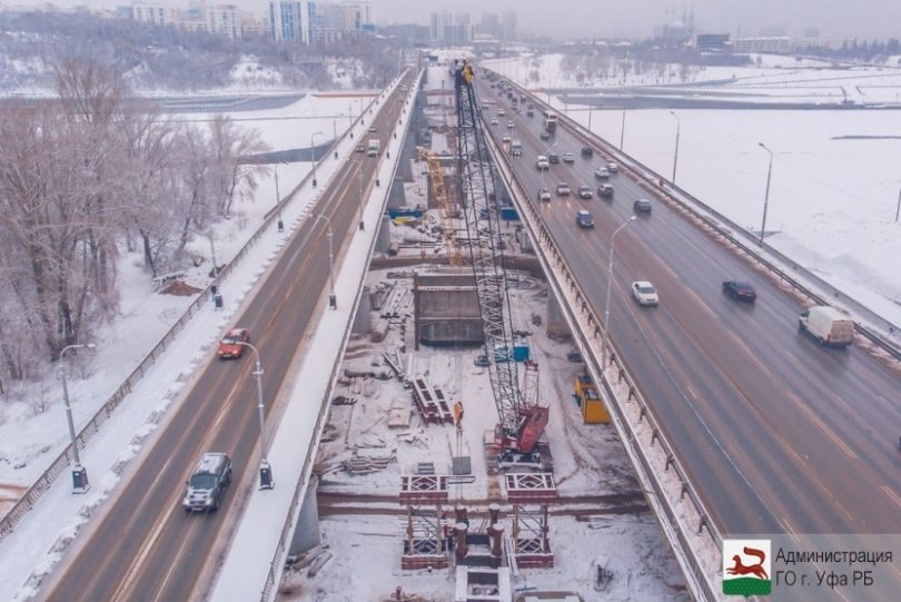 В Уфе продолжается строительство нового моста В Уфе продолжается строительство нового моста