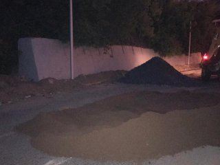 В Уфе на набережной провалился грунт