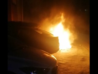 В Башкирии сгорела элитная иномарка
