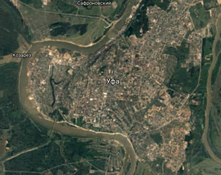 Google Earth показал из космоса, как менялась Уфа последние 37 лет