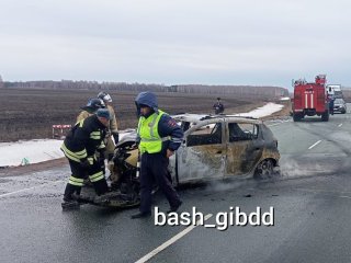 В Башкирии 38-летняя женщина скончалась в аварии