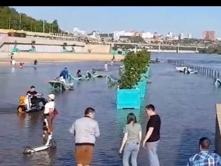 Новую набережную на реке Белой в Уфе подтопило из-за подъема воды