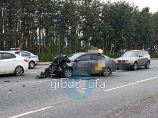 Под Уфой произошло ДТП с такси