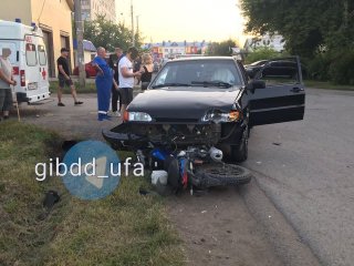 В Уфе сбили 15-летнего мотоциклиста