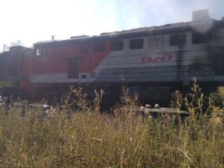 В Башкирии загорелся поезд