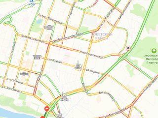Уфа встала в 9-балльных пробках