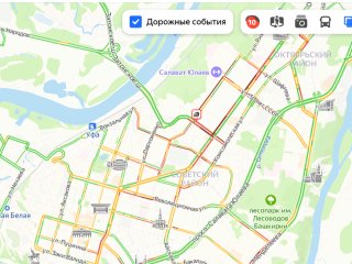 Уфа встала в 10-балльных пробках