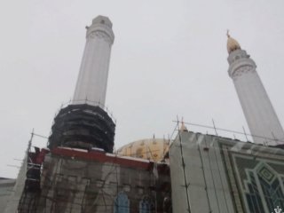В МЧС рассказали подробности падения купола с минарета мечети «Ар-Рахим» в Уфе