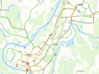 В Уфе образовались восьмибалльные пробки