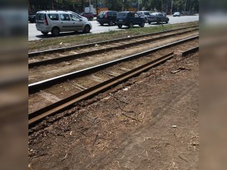 В Уфе из-за аномальной жары погнулись трамвайные пути