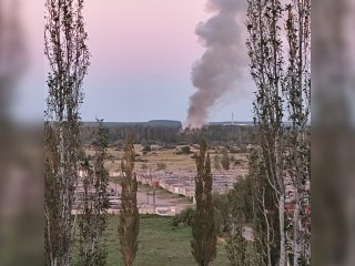В городе Башкирии загорелся мусорный полигон