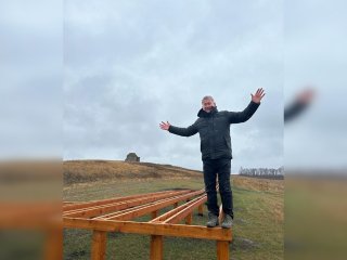 Радий Хабиров поделился фотографией с места строительства музея кочевых цивилизаций