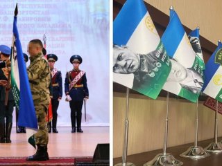 Радий Хабиров вручил боевое знамя второму батальону имени Салавата Юлаева