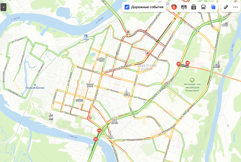 Пробки в кирове сейчас показать на карте