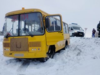 В Башкирии автобус с 9 детьми опрокинулся в кювет