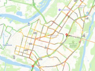 Уфа снова встала в 10-балльных пробках