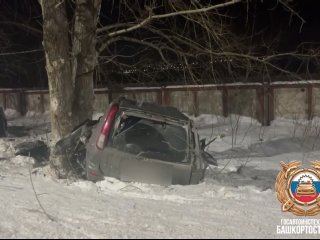 В Уфе 58-летний водитель погиб после столкновения с деревом