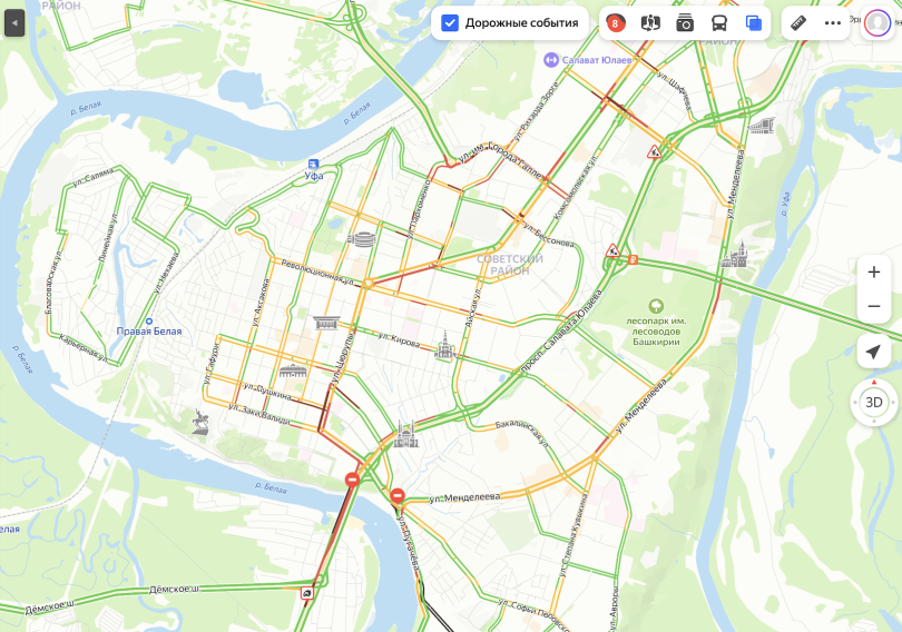 Уфа встала в многокилометровых пробках Уфа встала в многокилометровых пробках