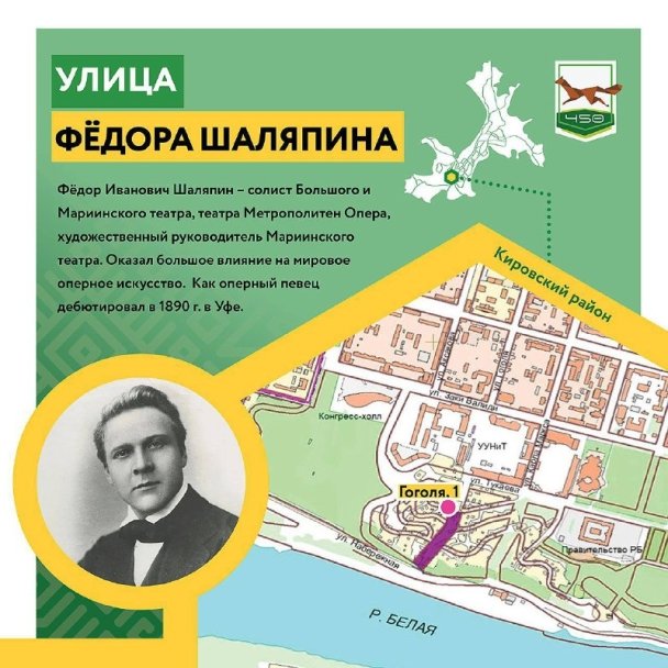 Имя Федора Шаляпина увековечат в названии новой улицы Уфы Имя Федора Шаляпина увековечат в названии новой улицы Уфы