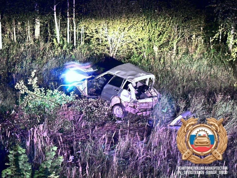 В Башкирии машина улетела в кювет и перевернулась, два человека погибли В Башкирии машина улетела в кювет и перевернулась, два человека погибли