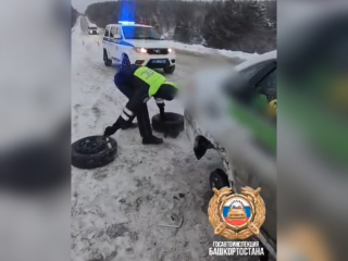 В Башкирии сотрудники ДПС помогли жительнице Ульяновска, которая попала в ДТП