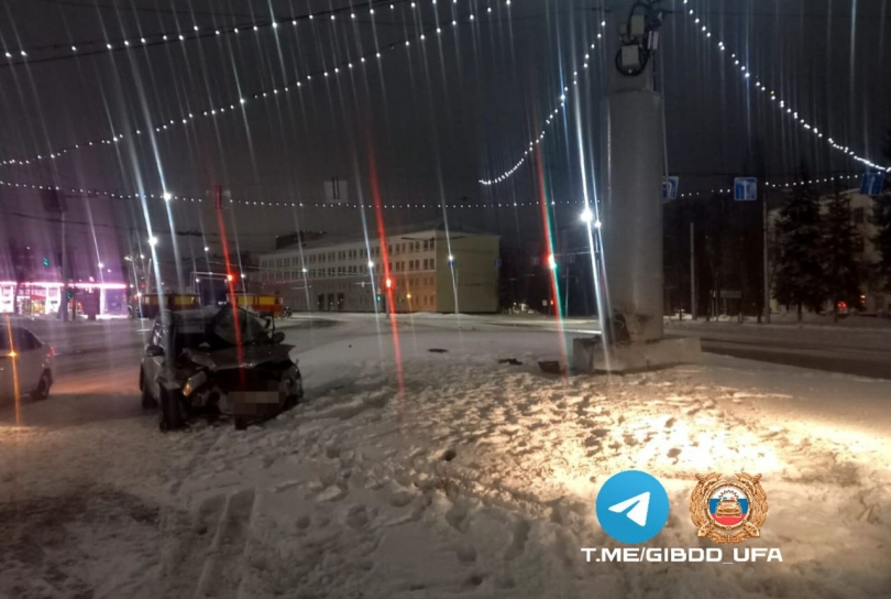В Уфе опрокинулась иномарка, пострадали два человека В Уфе опрокинулась иномарка, пострадали два человека