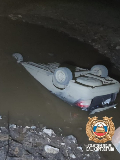 В Башкирии автомобиль опрокинулся в овраг с талой водой, есть погибший В Башкирии автомобиль опрокинулся в овраг с талой водой, есть погибший