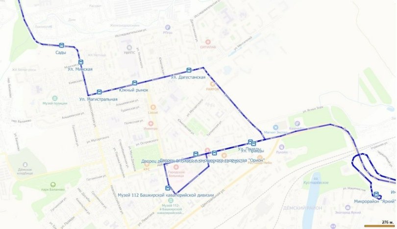 В Уфе изменилась схема движения маршрута №258П В Уфе изменилась схема движения маршрута №258П
