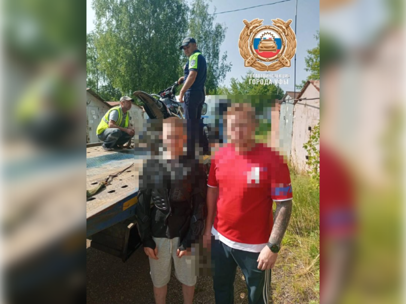 В Уфе задержали подростка на питбайке В Уфе задержали подростка на питбайке