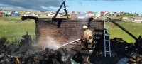 В Башкирии дотла сгорел дом вместе с хозяином