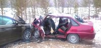 В Башкирии два человека попали в больницу после лобового ДТП