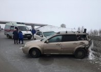 61-летняя пассажирка пострадала в тройном ДТП с фурой под Уфой