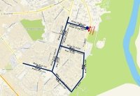 Из-за перекрытия участка улицы Авроры в Уфе изменилась схема движения транспорта
