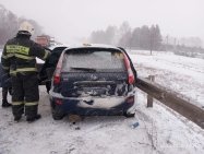 На трассе в Башкирии столкнулись две отечественные легковушки