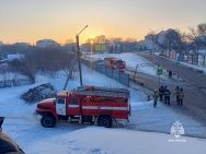 В Башкирии загорелся тепловоз