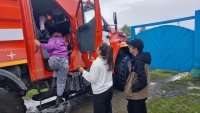 В Башкирии с затопленного участка эвакуировали многодетную семью