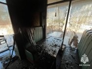 В Башкирии загорелась бургерная