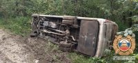 В Башкирии опрокинулся автобус с детьми