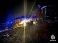В Башкирии на поле вспыхнула уборочная техника