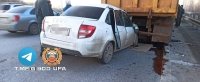 В Уфе 38-летнюю женщину госпитализировали после ДТП с участием самосвала