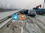 В Уфе произошла массовая авария с участием 4 автомобилей, есть пострадавшие