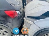 В Уфе при столкновении двух иномарок пострадали два человека