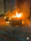 В Уфе загорелся отечественный автомобиль