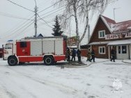 В Башкирии горит банный комплекс