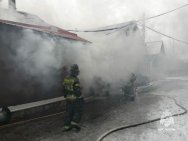 В Башкирии горит банный комплекс