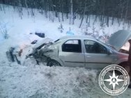 На трассе в Башкирии столкнулись две иномарки