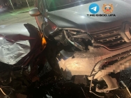 В Уфе в лобовой аварии пострадал 59-летний мужчина