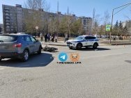 В Уфе в лобовой аварии пострадал водитель мотоцикла