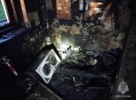 На пожаре в Уфе погибла женщина