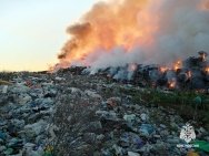 В Башкирии на полигоне ТБО произошел крупный пожар